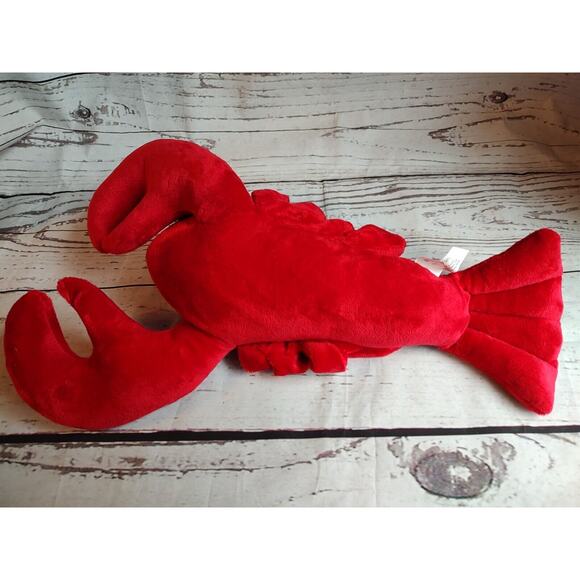 Maine Red Lobster Stuffed Animal Plush With White Sailor Hat - Picture 6 of 7